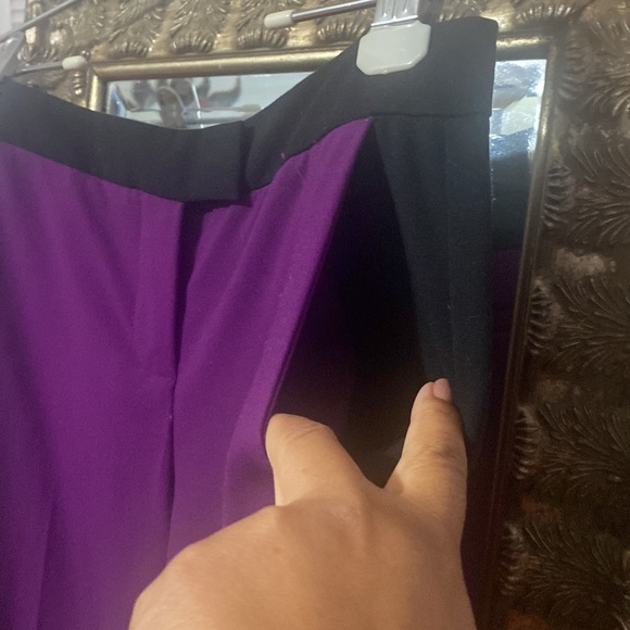 Purple tuxedo, black stripe pants, Vince Camuto size 4 PETIT - Picture 3 of 4